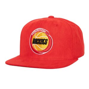 Mitchell & Ness Sweet Suede Snapback HWC Houston Rockets Chapeau Rouge 746892