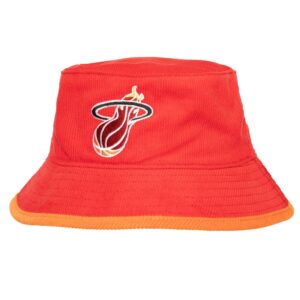 Chapeau bob Panama Mitchell & Ness Team Cord HWC Miami Heat blanc 745685