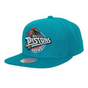 Mitchell & Ness Team Ground 2.0 Snapback HWC Detroit Pistons Chapeau Turquoise 743637