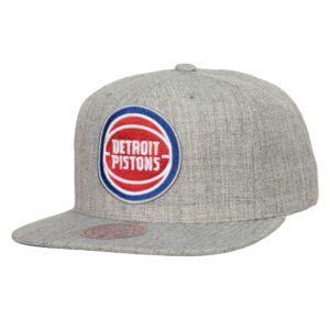 Casquette Mitchell & Ness Team Heather 2.0 Snapback Detroit Pistons Gris 743641