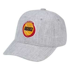 Casquette de baseball Mitchell & Ness Team Heather Dad Hat Strapback HWC Houston Rockets Hat Gris 748178