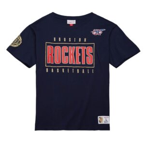 Mitchell & Ness Team OG 2.0 Premium SS Vintage Logo Houston Rockets T-shirt Bleu 749521