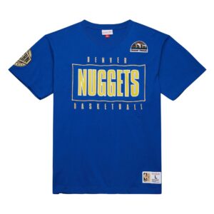 Mitchell & Ness Team OG 2.0 Premium SS Vintage Logo Denver Nuggets T-shirt Bleu 744326