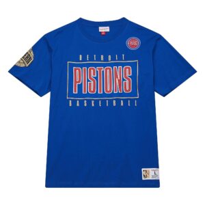 Mitchell & Ness Team OG 2.0 Premium SS Vintage Logo Detroit Pistons T-shirt bleu 743875