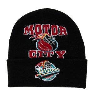 Bonnet Mitchell & Ness Team Origins Knit HWC Detroit Pistons Noir 743731