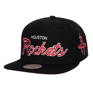 Mitchell & Ness Team Script 2.0 Snapback HWC Houston Rockets Chapeau Noir Noir 747209