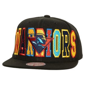 Mitchell & Ness Varsity Bust Snapback HWC Golden State Warriors Chapeau Noir 744743