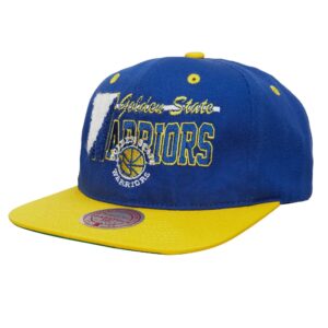 Mitchell & Ness Varsity Letter Snapback HWC Golden State Warriors Chapeau Bleu 744634