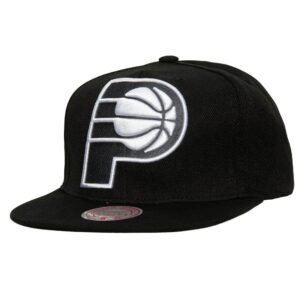 Mitchell & Ness XL BWG Snapback Indiana Pacers Chapeau Noir 748503
