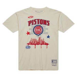 Mitchell & Ness x Tats Cru City Detroit Pistons T-shirt Beige 744165