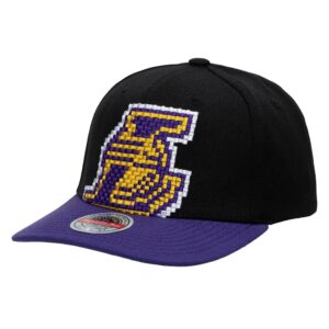 Mitchell & Ness 8 Bit XL Classique Rouge Los Angeles Lakers Chapeau Noir 754513