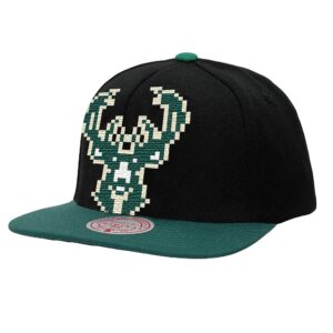 Mitchell & Ness 8 Bit XL Snapback HWC Milwaukee Bucks Chapeau Marron 755777