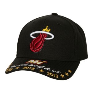 Mitchell & Ness contre le meilleur chapeau Pro Snapback Miami Heat noir 753491