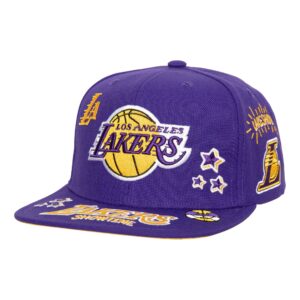 Mitchell & Ness All Out Snapback Los Angeles Lakers Chapeau Violet 749979