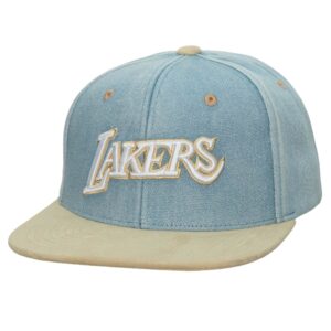 Mitchell & Ness Blue Jean Baby Snapback HWC Los Angeles Lakers Chapeau Bleu 750318