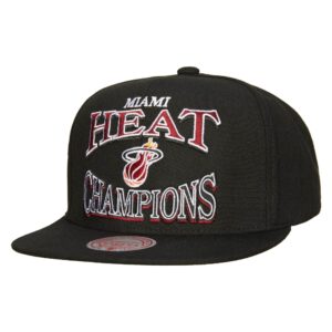 Mitchell & Ness Champions Era Snapback HWC Miami Heat Chapeau Noir 751930