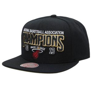Mitchell & Ness Champs Snapback HWC Miami Heat Chapeau Noir 752956