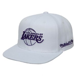Mitchell & Ness Chapeau Snapback des Lakers de Los Angeles pour le jour de Noël Blanc 754467