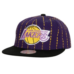 Mitchell & Ness City Pinstripe Deadstock HWC Los Angeles Lakers Chapeau Violet 750004