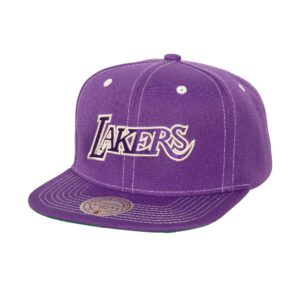 Mitchell & Ness Contrast Natural Snapback HWC Los Angeles Lakers Chapeau Noir 749934