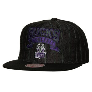 Mitchell & Ness Retro Sport Snapback HWC Milwaukee Bucks Chapeau Noir Noir 754991