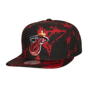 Mitchell & Ness Down For All Snapback HWC Miami Heat Chapeau Rose 751989