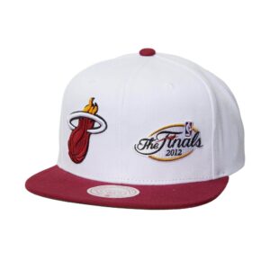 Mitchell & Ness Dual Whammy Snapback Miami Heat Chapeau Blanc 753474