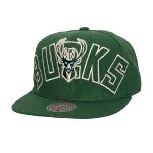 Mitchell & Ness Casquette Snapback Milwaukee Bucks Vert 754947