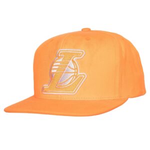 Mitchell & Ness Surligneur Snapback Los Angeles Lakers Chapeau Orange 751372