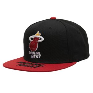 Mitchell & Ness Logo Bill Snapback HWC Miami Heat Chapeau Noir 752953
