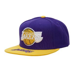 Mitchell & Ness Logo Bill Snapback Los Angeles Lakers Chapeau Violet 750369