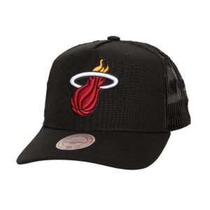 Mitchell & Ness Monogram Trucker Miami Heat Chapeau Noir 753526
