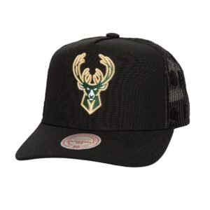 Mitchell & Ness Monogramme Trucker Milwaukee Bucks Chapeau Noir 756751