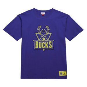 Mitchell & Ness Neon Nights SS Premium Tee Milwaukee Bucks Multicolore 756822