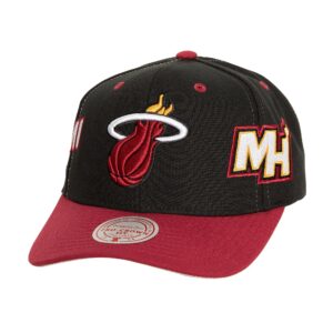 Mitchell & Ness Overbite Pro Snapback Miami Heat Chapeau Noir 751943