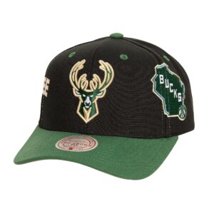 Mitchell & Ness Overbite Pro Snapback Milwaukee Bucks Chapeau Vert 754961