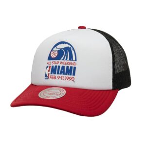 Mitchell & Ness Party Time Trucker Snapback HWC Miami Heat Chapeau Rouge/Blanc 754153