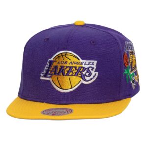 Mitchell & Ness Patch Overload Snapback Los Angeles Lakers Chapeau Violet 754531