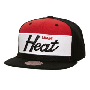 Mitchell & Ness Retro Sport Snapback HWC Miami Heat Chapeau Noir 751959