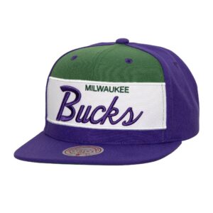 Mitchell & Ness Retro Sport Snapback HWC Milwaukee Bucks Chapeau Violet 754986