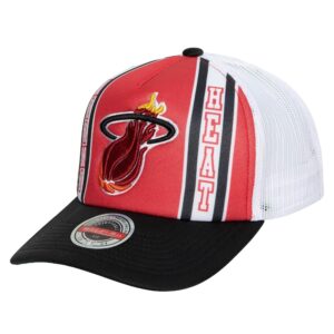 Mitchell & Ness Retro Trucker Snapback HWC Miami Heat Chapeau Rouge/Blanc 754157