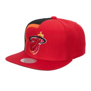 Mitchell & Ness Retroline Snapback HWC Miami Heat Chapeau Rouge/Noir 753290