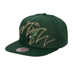 Mitchell & Ness Shark Bite Snapback Milwaukee Bucks Chapeau Blanc 755756