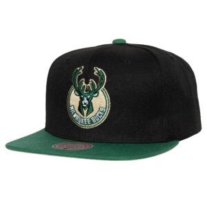 Casquette Mitchell & Ness Side Core 2.0 Snapback Milwaukee Bucks Blanc 755470