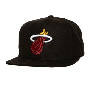 Mitchell & Ness Sweet Suede Snapback Miami Heat Chapeau Vert 751993