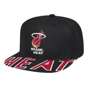 Mitchell & Ness Swingman Pop Snapback HWC Miami Heat Chapeau Noir 753294