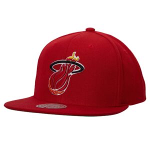 Mitchell & Ness Team Ground 2.0 Snapback HWC Miami Heat Chapeau Blanc 753277