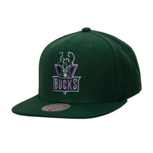 Mitchell & Ness Team Ground 2.0 Snapback HWC Milwaukee Bucks Chapeau Vert Vert 756256