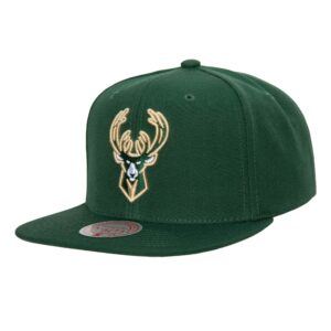 Mitchell & Ness Team Ground 2.0 Snapback Milwaukee Bucks Chapeau Rouge 755477