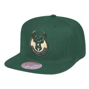 Casquette Mitchell & Ness Team Ground Snapback Milwaukee Bucks Vert 756738